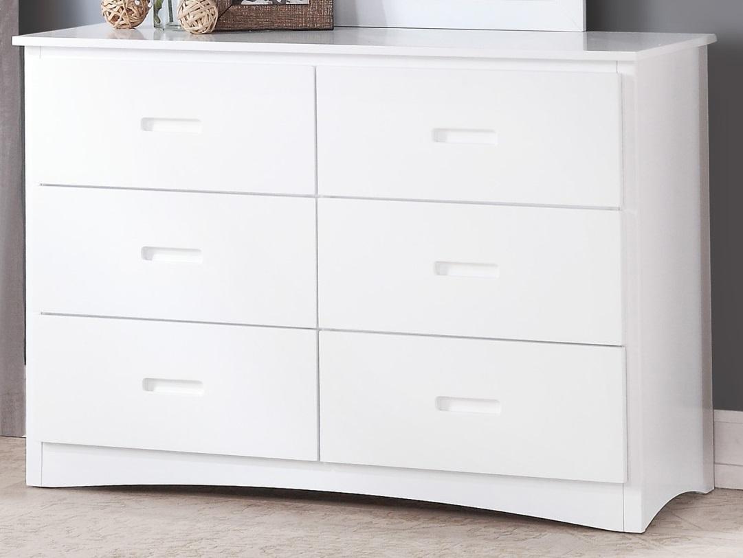 Homelegance Galen 6 Drawer Dresser in White B2053W-5 - Dresser - Half Price Furniture