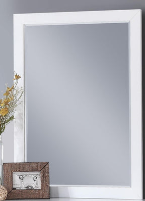 Homelegance Galen Mirror in White B2053W-6 - Half Price Furniture