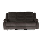 Homelegance Furniture Jarita Double Reclining Sofa in Chocolate Half Price Furniture