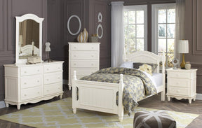 Homelegance Clementine Twin Bed in White B1799T-1* Half Price Furniture