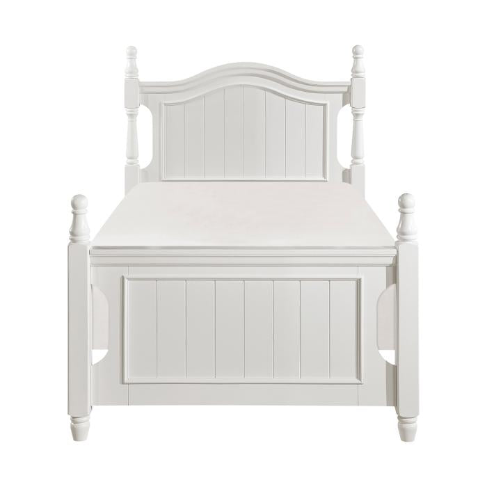 Homelegance Clementine Twin Bed in White B1799T-1* Half Price Furniture