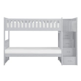 Homelegance Orion Bunk Bed w/ Reversible Step Storage in Gray B2063SB-1* Half Price Furniture