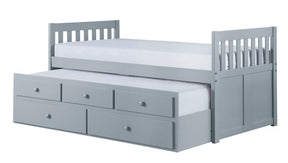 Homelegance Orion Twin/Twin Trundle Bed w/ 2 Storage in Gray B2063PR-1* - Half Price Furniture