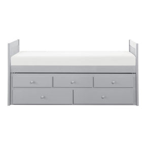 Homelegance Orion Twin/Twin Trundle Bed w/ 2 Storage in Gray B2063PR-1* Half Price Furniture