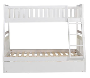 Homelegance Galen Twin/Full Bunk Bed w/ Twin Trundle in White B2053TFW-1*R - Half Price Furniture