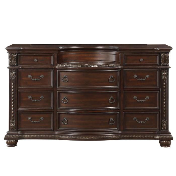 Homelegance Cavalier Dresser in Dark Cherry 1757-5 Half Price Furniture