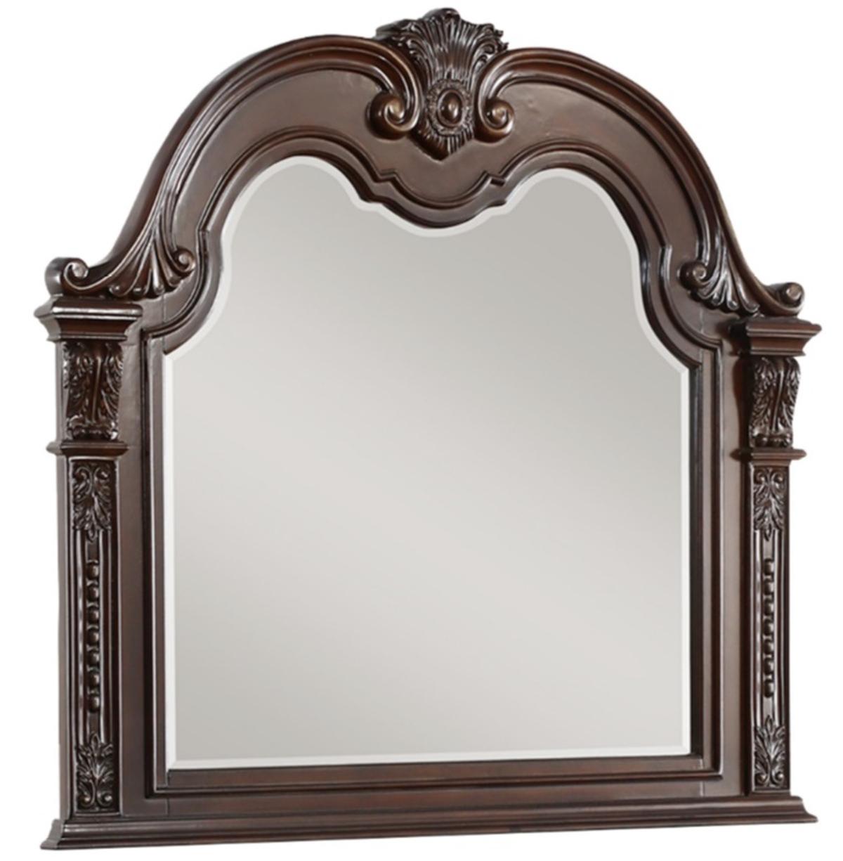 Homelegance Cavalier Mirror in Dark Cherry 1757-6 - Half Price Furniture