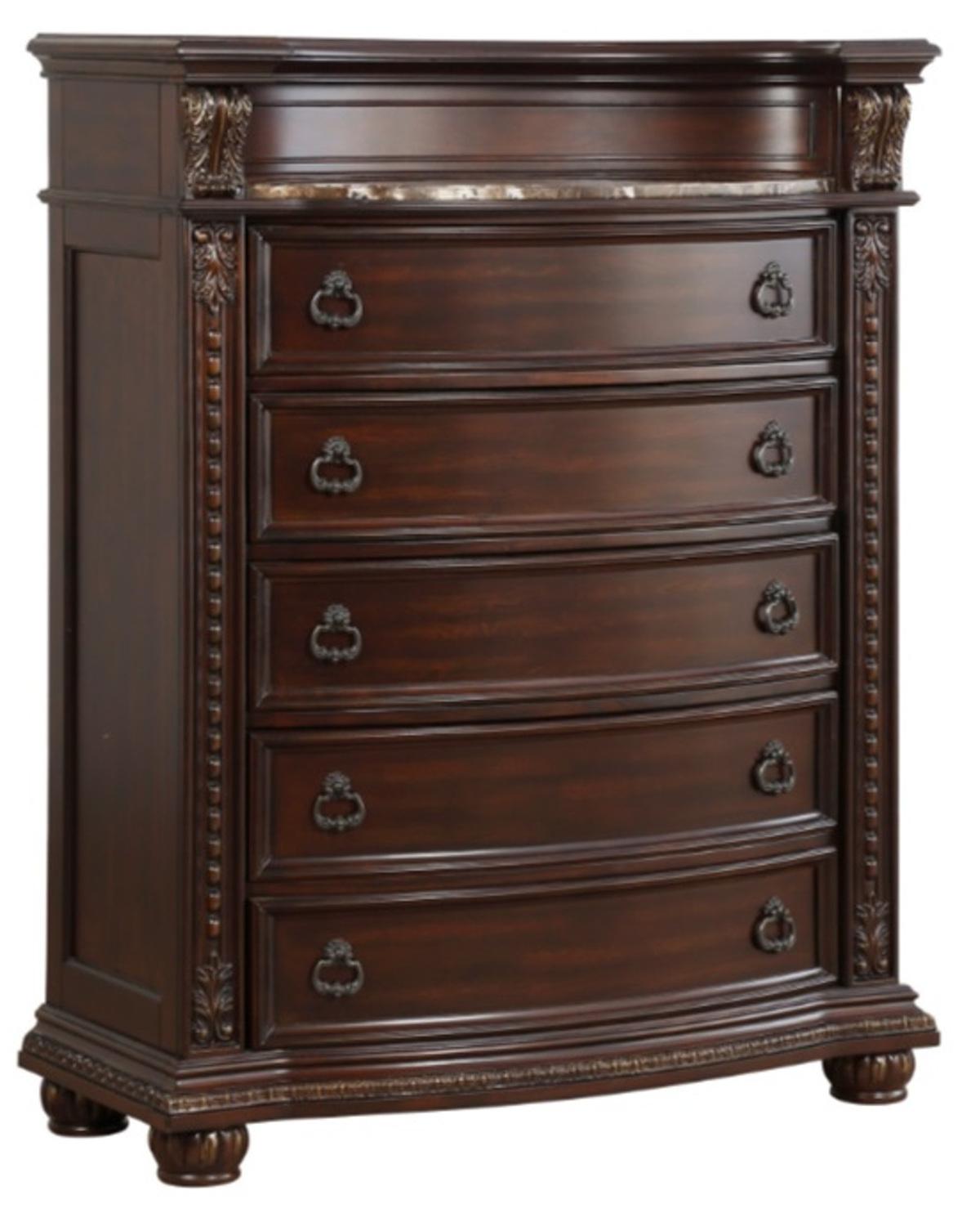 Homelegance Cavalier Chest in Dark Cherry 1757-9 - Chest - Half Price Furniture