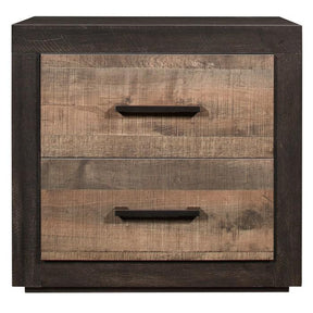 Homelegance Miter Nightstand in Rustin Mahogany & Dark Ebony 1762-4 Half Price Furniture