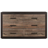 Homelegance Miter Dresser in Rustin Mahogany & Dark Ebony 1762-5 Half Price Furniture