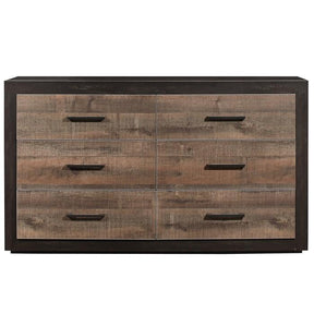 Homelegance Miter Dresser in Rustin Mahogany & Dark Ebony 1762-5 Half Price Furniture