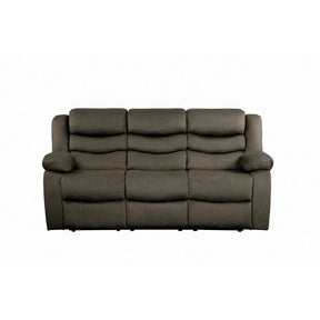 Homelegance Furniture Discus Double Reclining Sofa in Brown 9526BR-3 Half Price Furniture