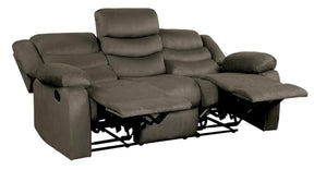 Homelegance Furniture Discus Double Reclining Sofa in Brown 9526BR-3 - Half Price Furniture