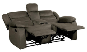 Homelegance Furniture Discus Double Reclining Loveseat in Brown 9526BR-2 - Half Price Furniture