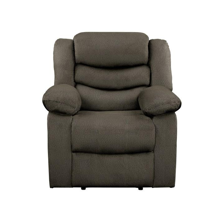 Homelegance Furniture Discus Double Reclining Chair in Brown 9526BR-1 Half Price Furniture