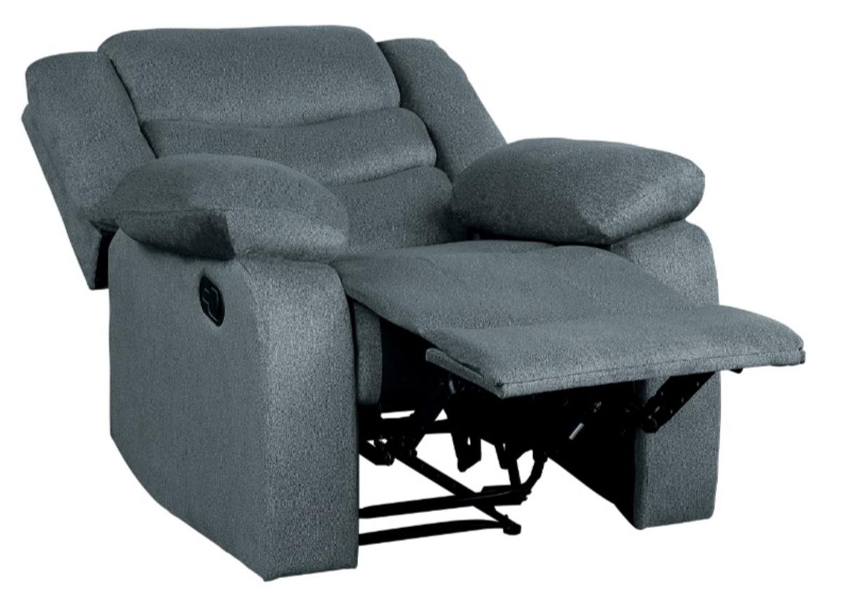 Homelegance Furniture Discus Double Reclining Chair in Gray 9526GY-1 - Half Price Furniture