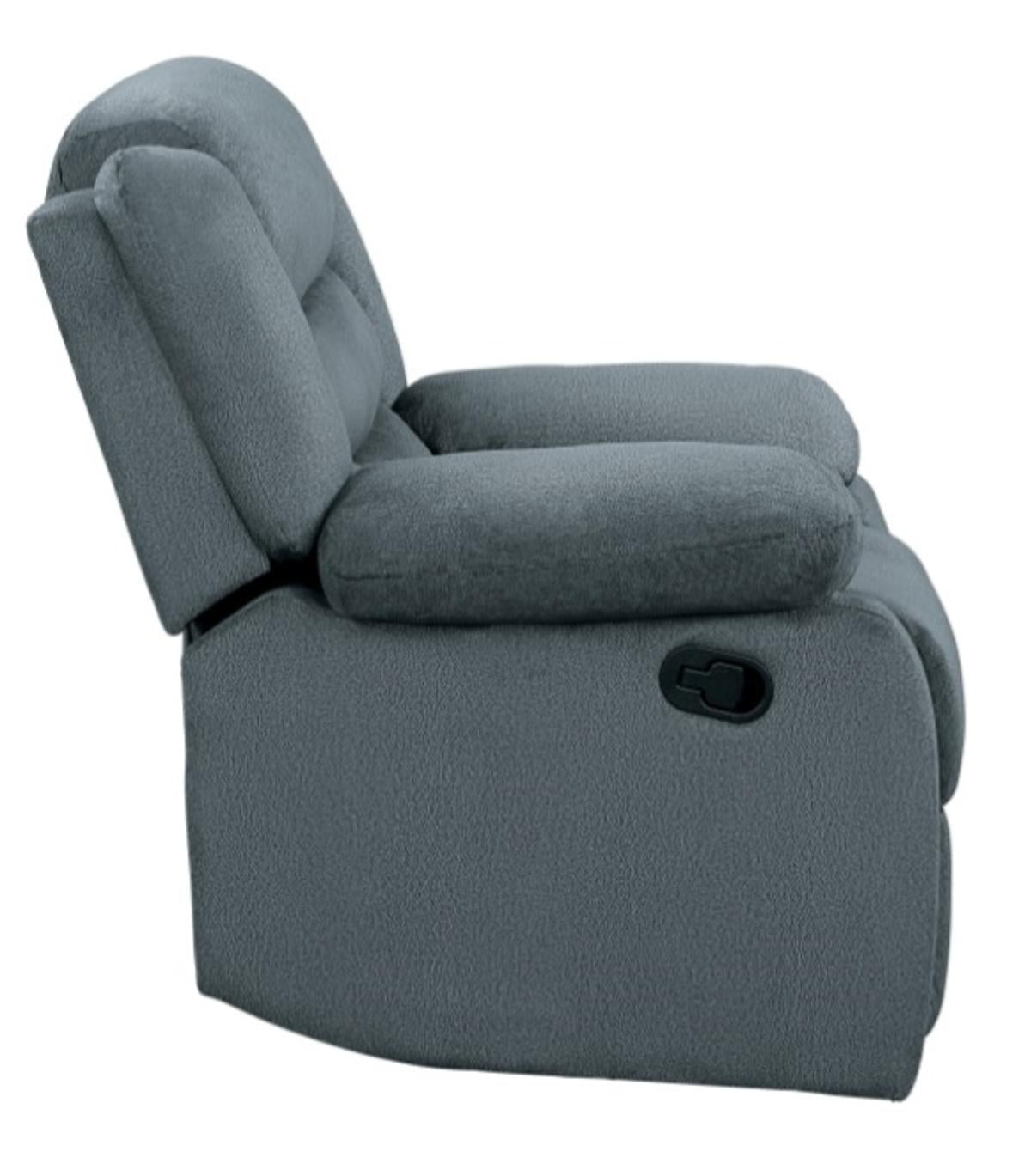 Homelegance Furniture Discus Double Reclining Chair in Gray 9526GY-1 - Half Price Furniture