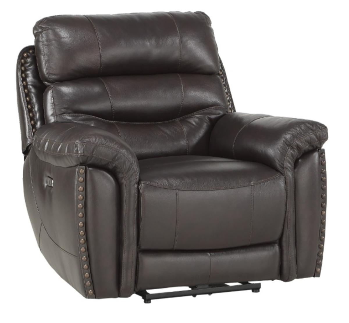 Homelegance Furniture Lance Power Reclining Chair with Power Headrest and USB Port in Brown 9527BRW-1PWH - Half Price Furniture