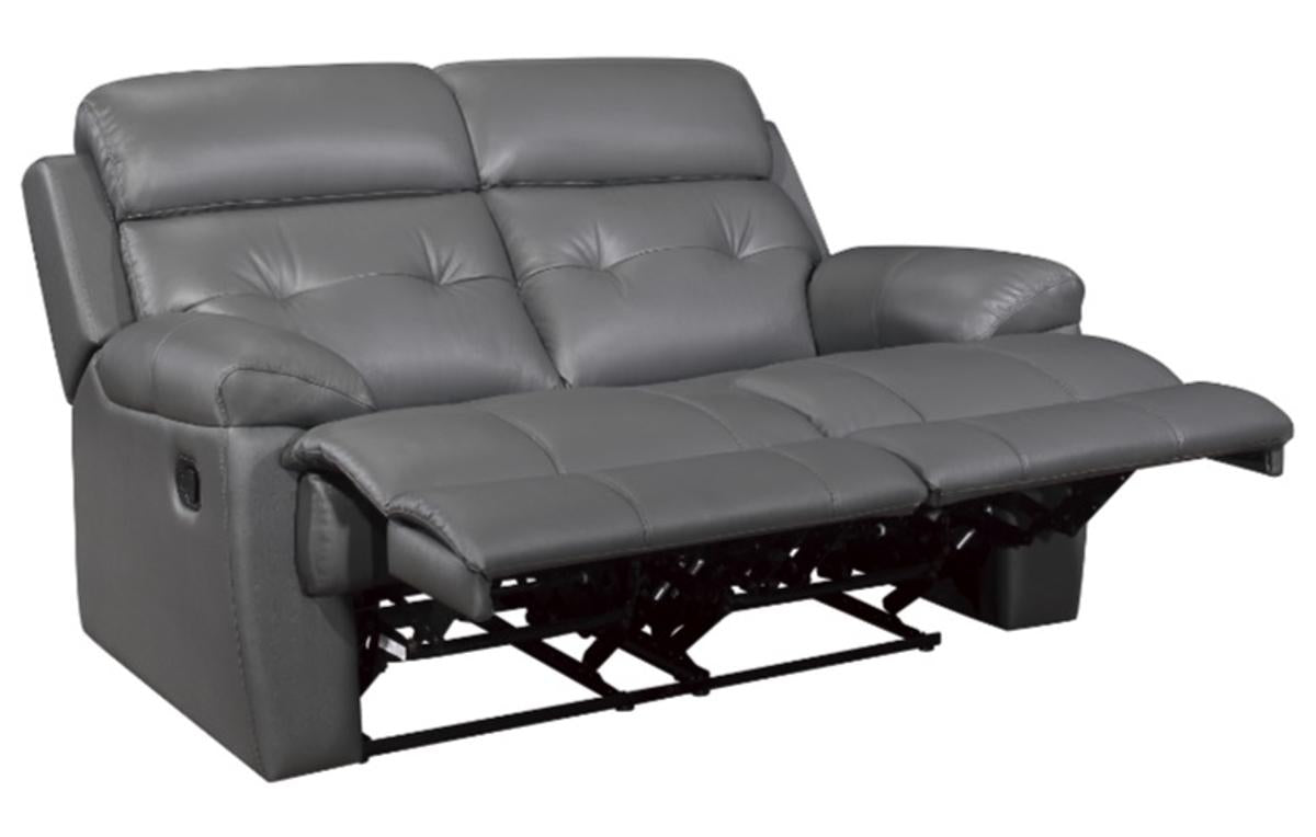 Homelegance Furniture Lambent Double Reclining Loveseat in Dark Gray - Half Price Furniture