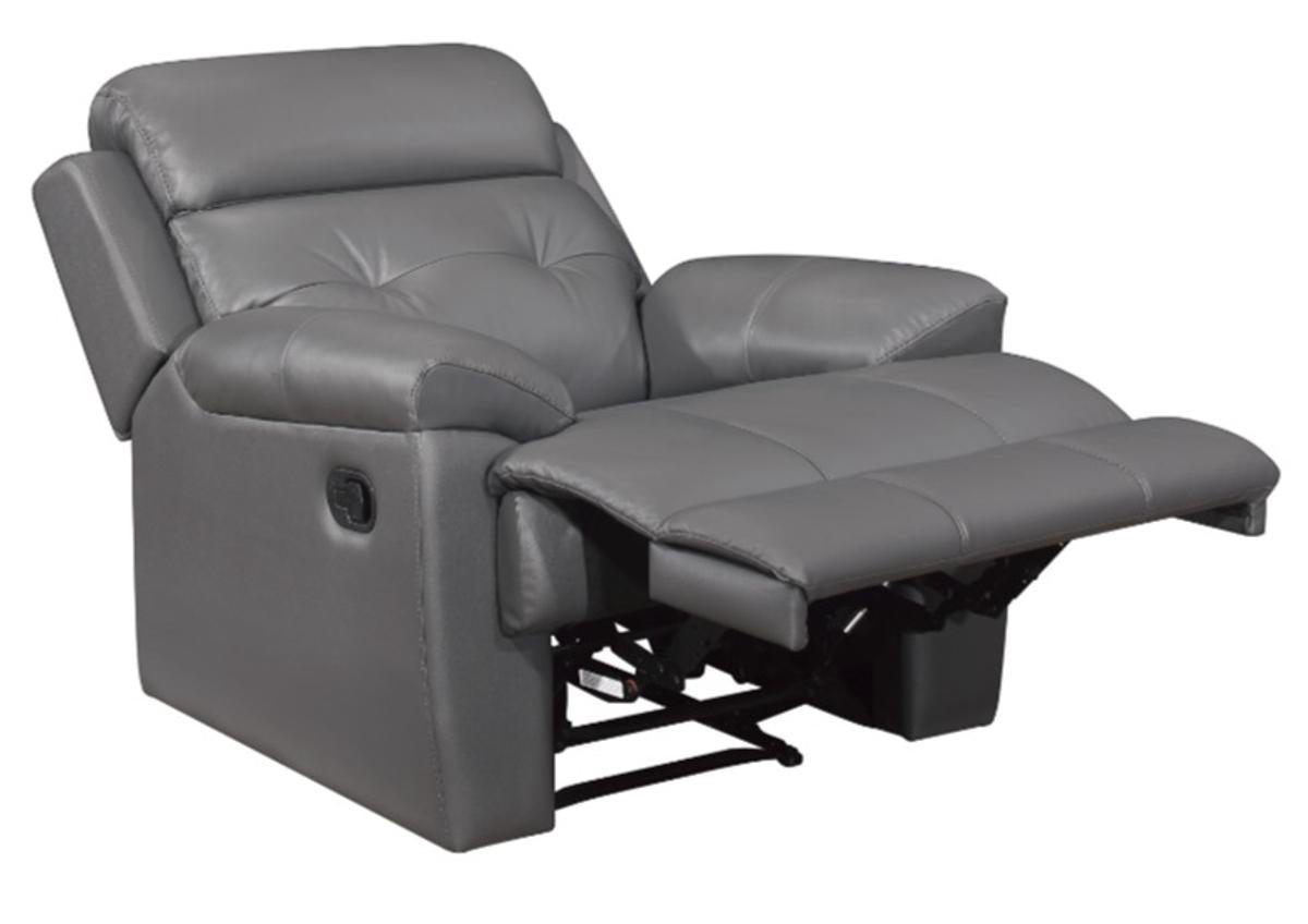 Homelegance Furniture Lambent Double Reclining Chair in Dark Gray - Half Price Furniture