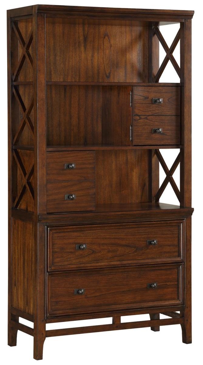 Homelegance Frazier Bookcase in Brown Cherry 1649-18 - Half Price Furniture