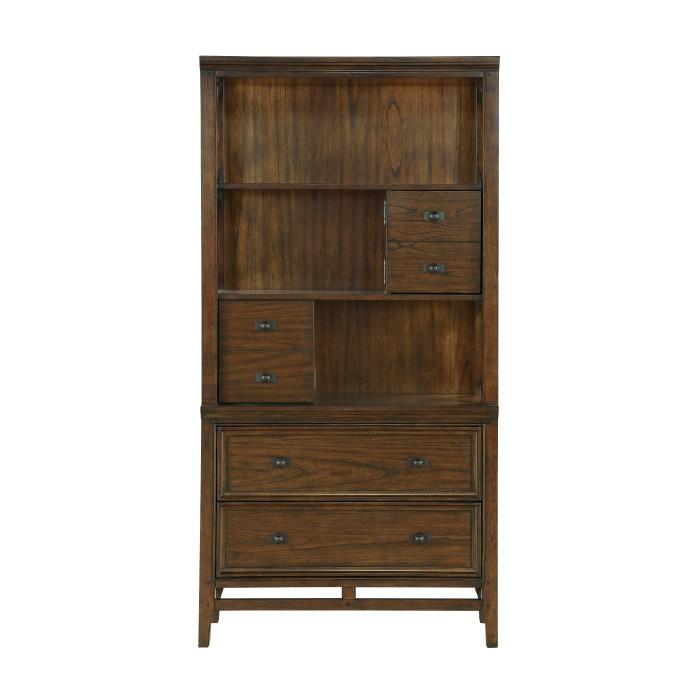 Homelegance Frazier Bookcase in Brown Cherry 1649-18 Half Price Furniture