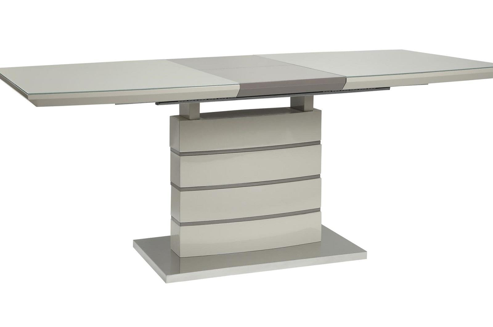 Homelegance Glissand Dining Table in White & Gray 5599-71* - Half Price Furniture