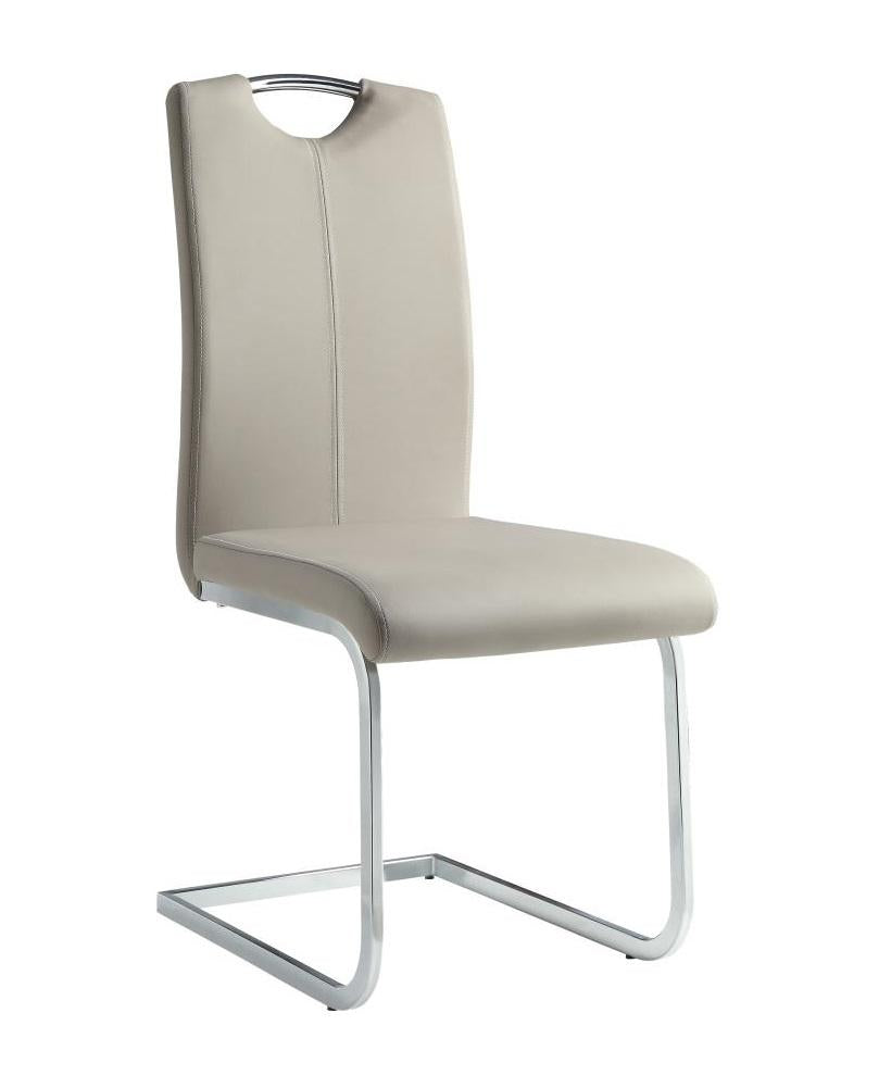 Homelegance Glissand Side Chair in Chrome (Set of 2) - Dining Chair - Half Price Furniture