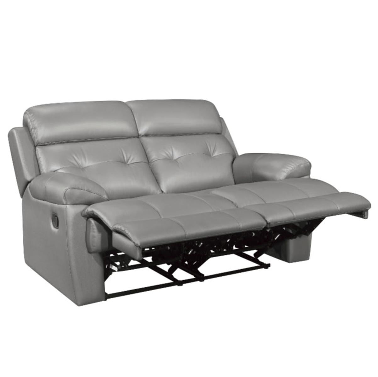 Homelegance Furniture Lambent Double Reclining Loveseat in Gray - Half Price Furniture