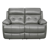 Homelegance Furniture Lambent Double Reclining Loveseat in Gray Half Price Furniture