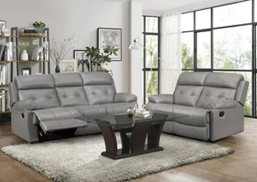 Homelegance Furniture Lambent Double Reclining Sofa in Gray - Half Price Furniture