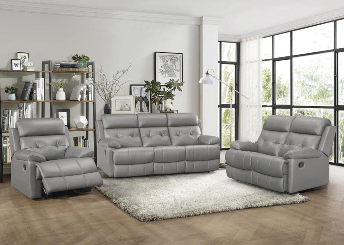 Homelegance Furniture Lambent Double Reclining Sofa in Gray - Half Price Furniture