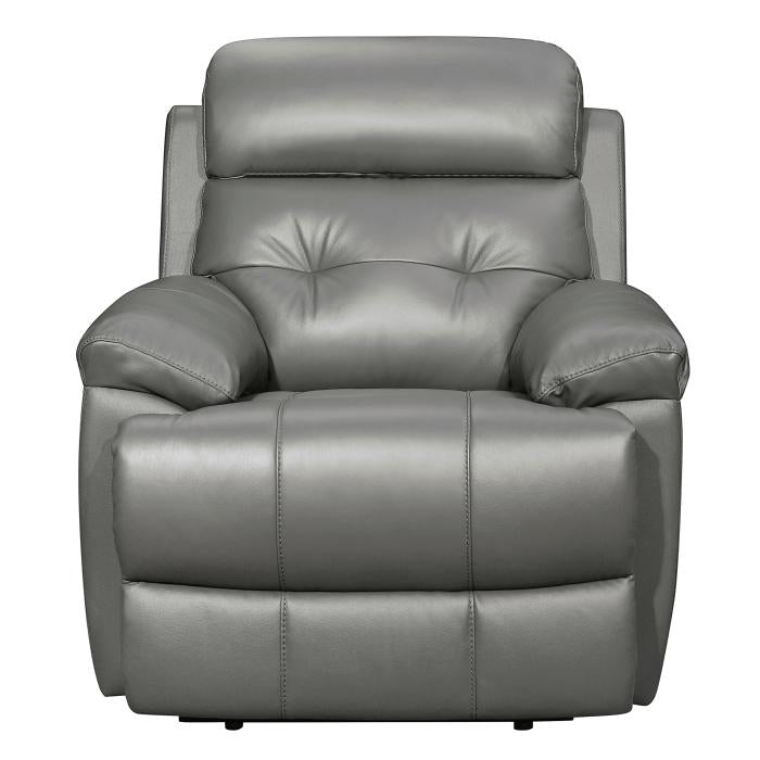 Homelegance Furniture Lambent Double Reclining Chair in Gray Half Price Furniture