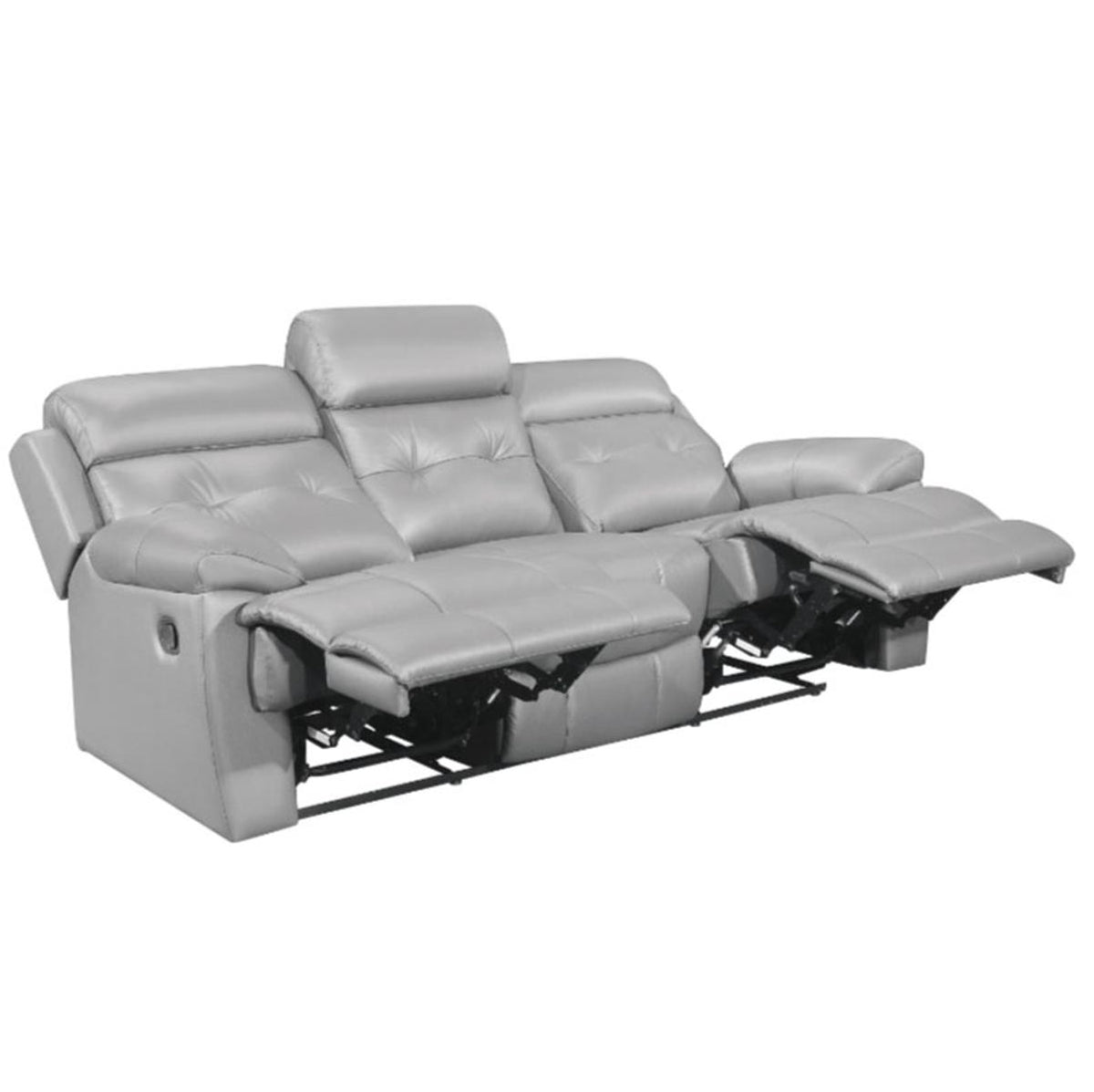 Homelegance Furniture Lambent Double Reclining Sofa in Silver Gray - Half Price Furniture