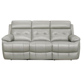 Homelegance Furniture Lambent Double Reclining Sofa in Silver Gray Half Price Furniture