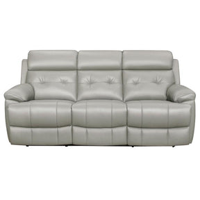 Homelegance Furniture Lambent Double Reclining Sofa in Silver Gray Half Price Furniture