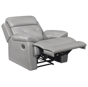 Homelegance Furniture Lambent Double Reclining Chair in Silver Gray - Half Price Furniture