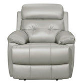 Homelegance Furniture Lambent Double Reclining Chair in Silver Gray Half Price Furniture