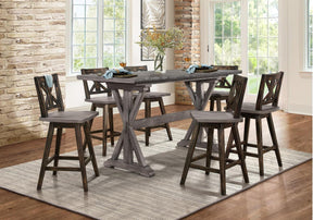 Homelegance Amsonia Counter Height Dining Table in Gray 5602-36 - Half Price Furniture