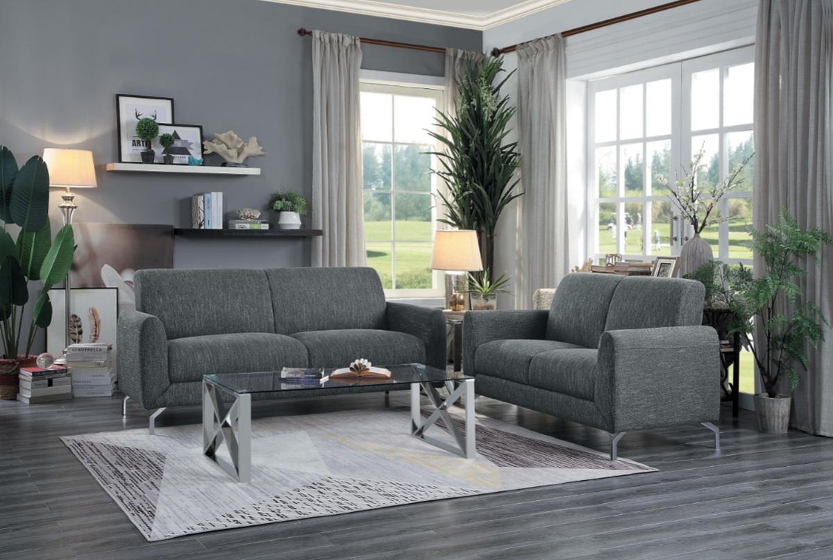 Homelegance Furniture Venture Loveseat in Dark Gray - Half Price Furniture