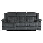 Homelegance Furniture Laurelton Double Reclining Sofa in Charcoal 9636CC-3 Half Price Furniture