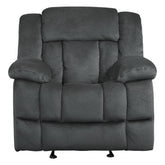 Homelegance Furniture Laurelton Glider Reclining Chair in Charcoal 9636CC-1 Half Price Furniture