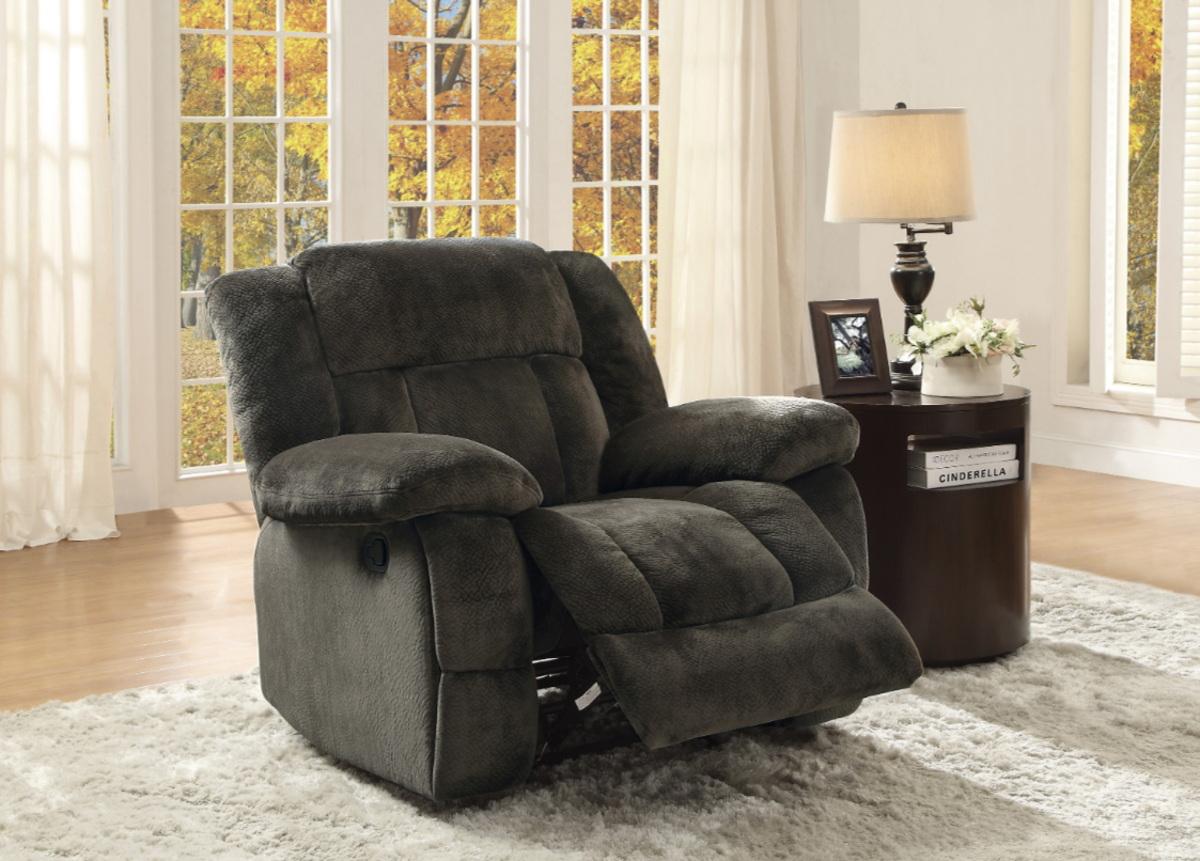 Homelegance Furniture Laurelton Glider Reclining Chair in Chocolate 9636-1 - Half Price Furniture