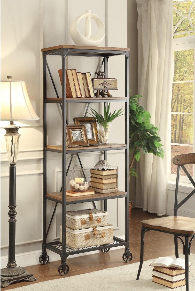 Homelegance Millwood 26"W Bookcase in Pine 5099-16 - Half Price Furniture