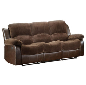 Homelegance Furniture Granley Double Reclining Sofa in Chocolate 9700FCP-3 - Half Price Furniture