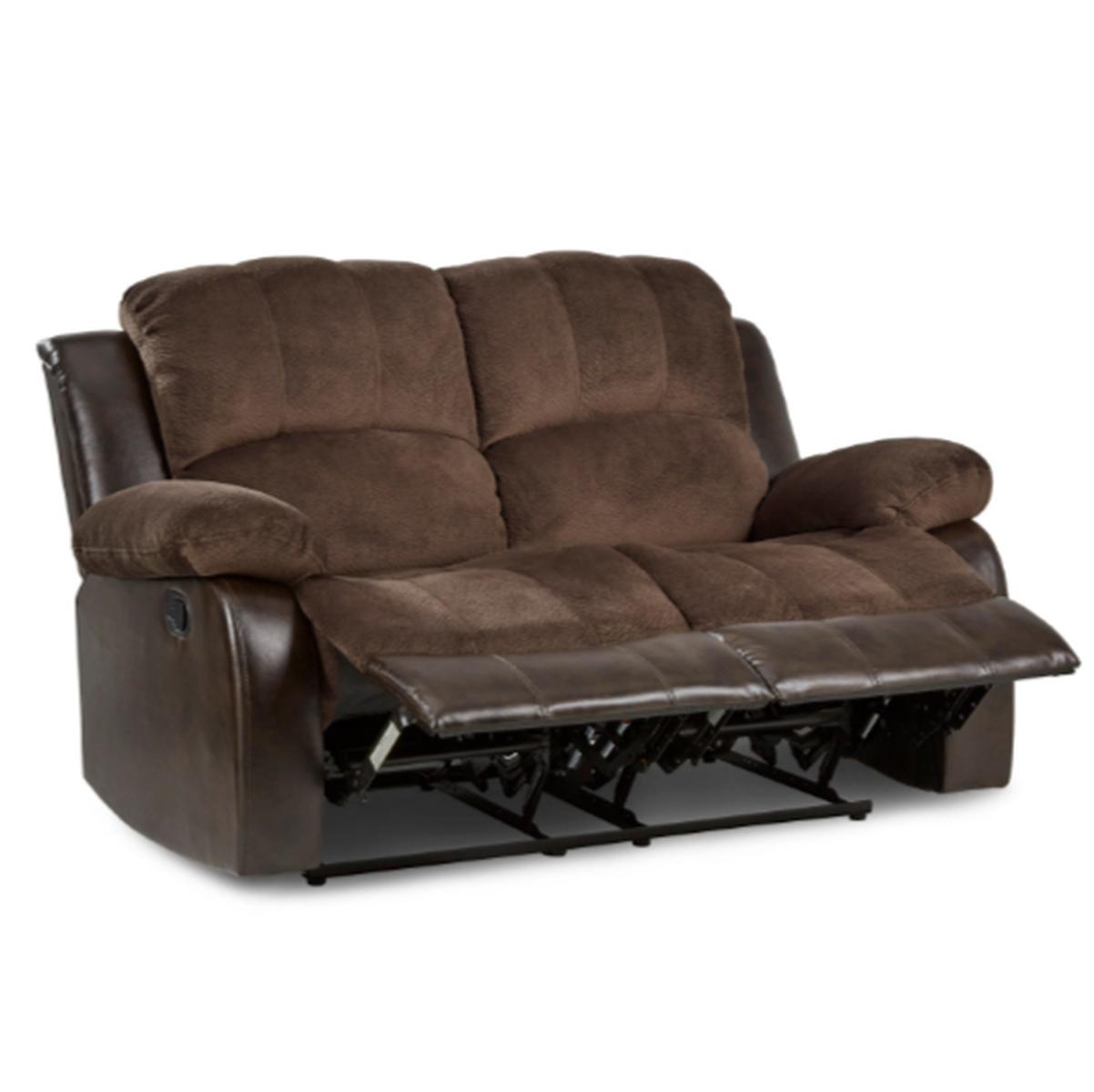 Homelegance Furniture Granley Double Reclining Loveseat in Chocolate 9700FCP-2 - Half Price Furniture