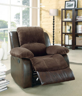 Homelegance Furniture Granley Reclining Chair in Chocolate 9700FCP-1 - Half Price Furniture