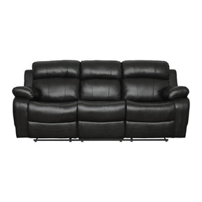 Homelegance Furniture Marille Double Reclining Sofa in Black Half Price Furniture