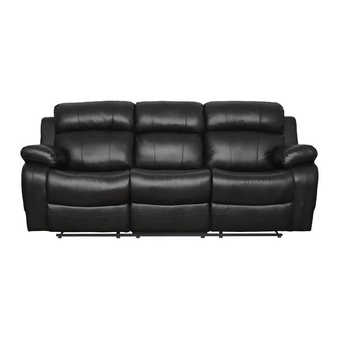 Homelegance Furniture Marille Double Reclining Sofa in Black Half Price Furniture