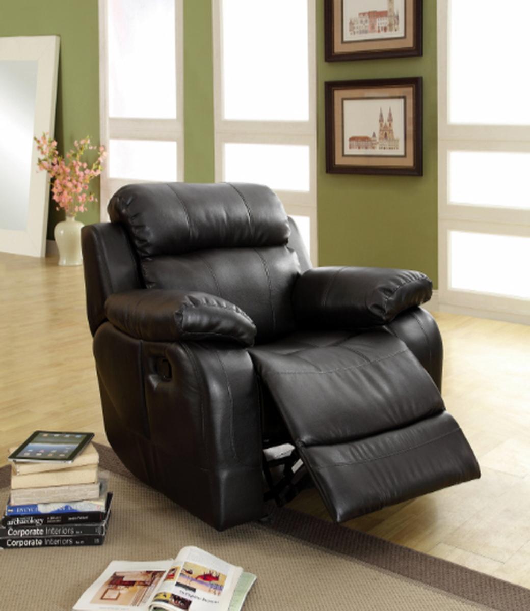 Homelegance Furniture Marille Double Glider Reclining Chair in Black - Recliner - Half Price Furniture